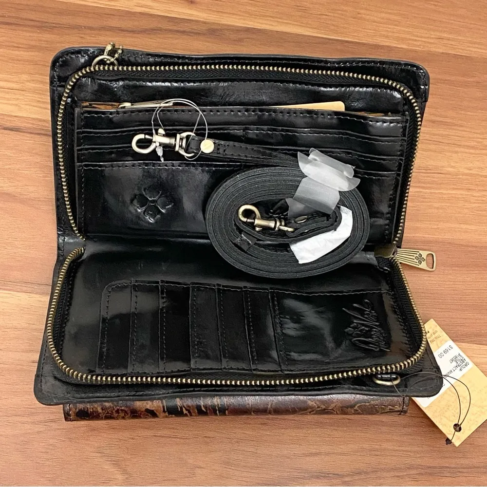 PATRICIA NASH Azario Abstract Animal Print Leather Wallet Organizer Crossbody - Image 8