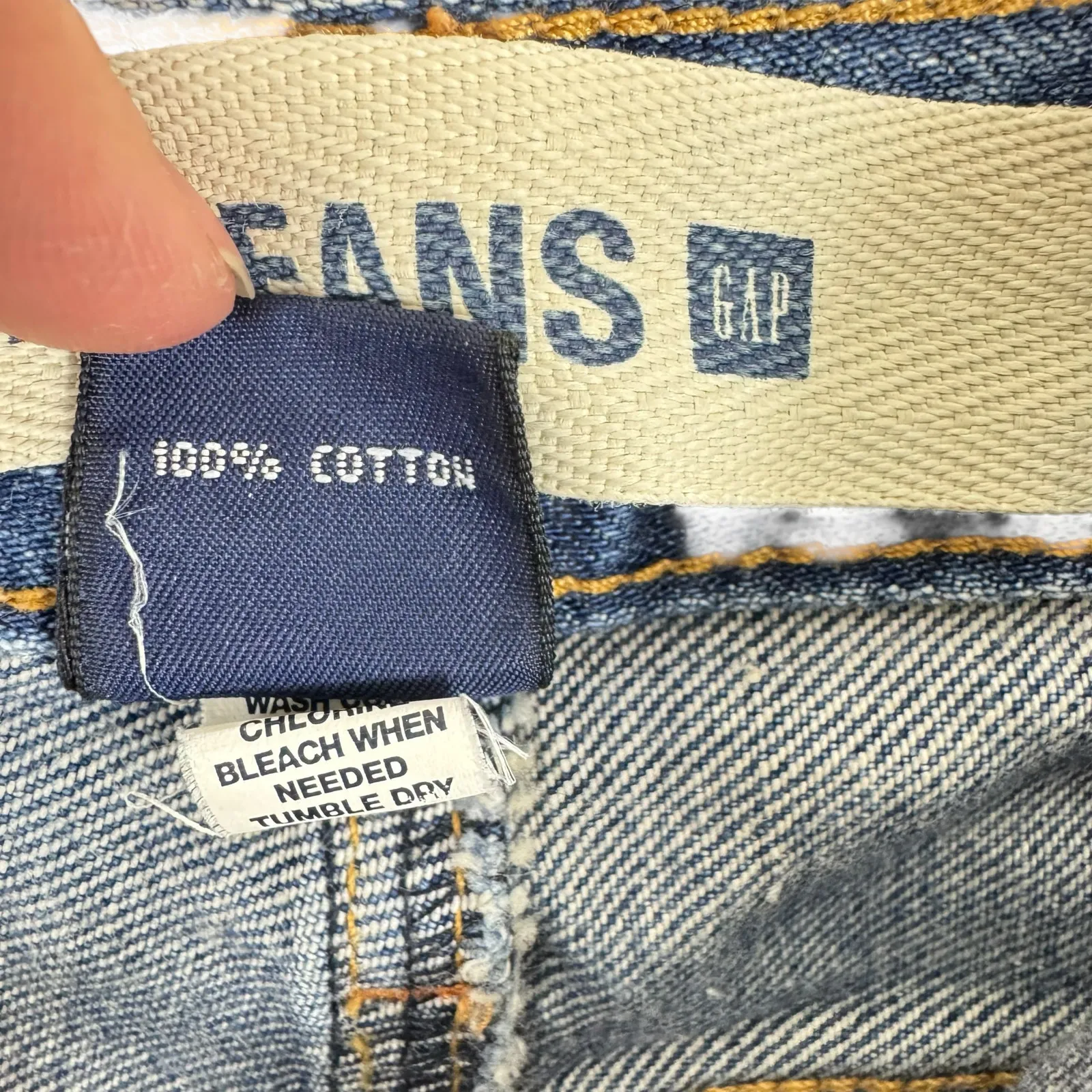 GAP Jeans Y2K Vintage 100% Cotton Utility Cargo Mini Jean Skirt Size 2 - Image 6