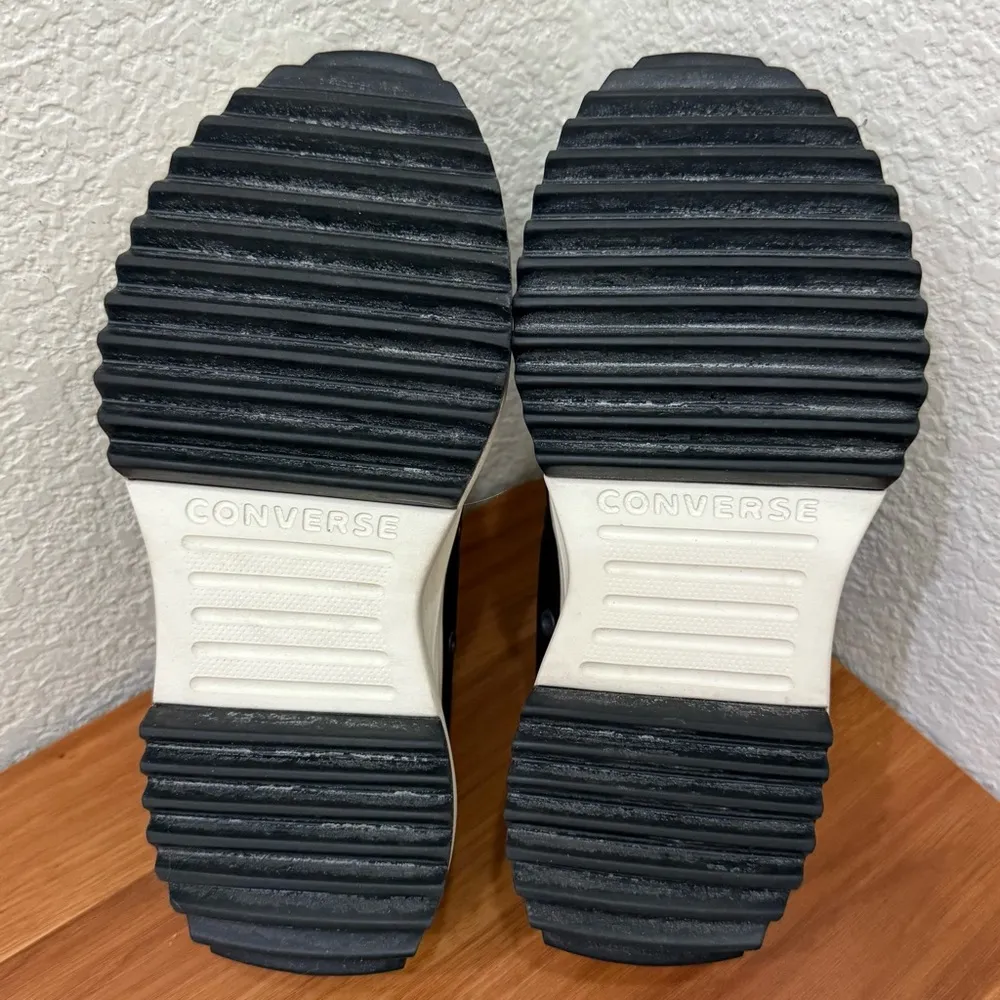 CONVERSE 169551C Run Star Hike Low Cozy Club Black Leather Platform Sneakers 6.5 - Image 6