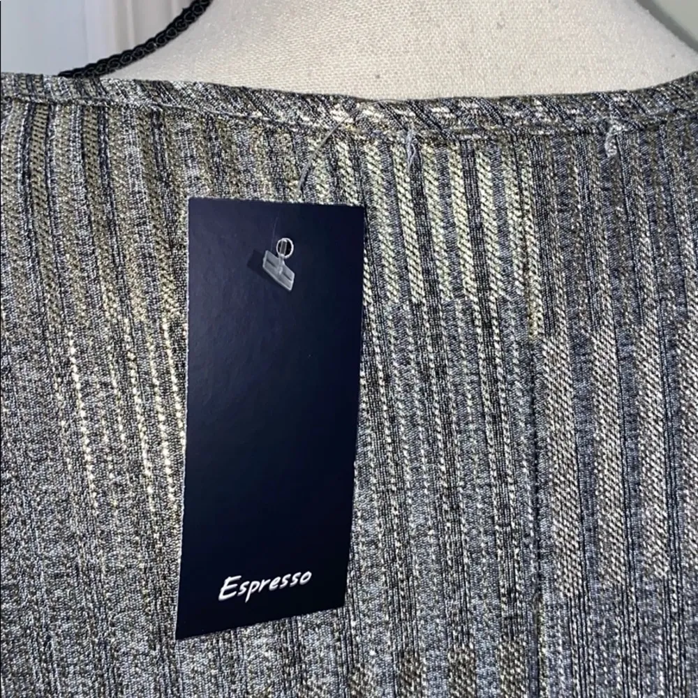 Espresso gold metallic dress size medium NWT - Image 6