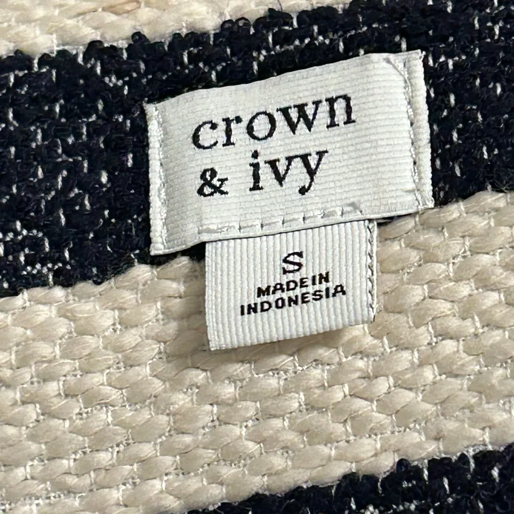 Womens Crown & Ivy Full Zip‎ Coat Striped Size Small S New NWT $89 - Image 7