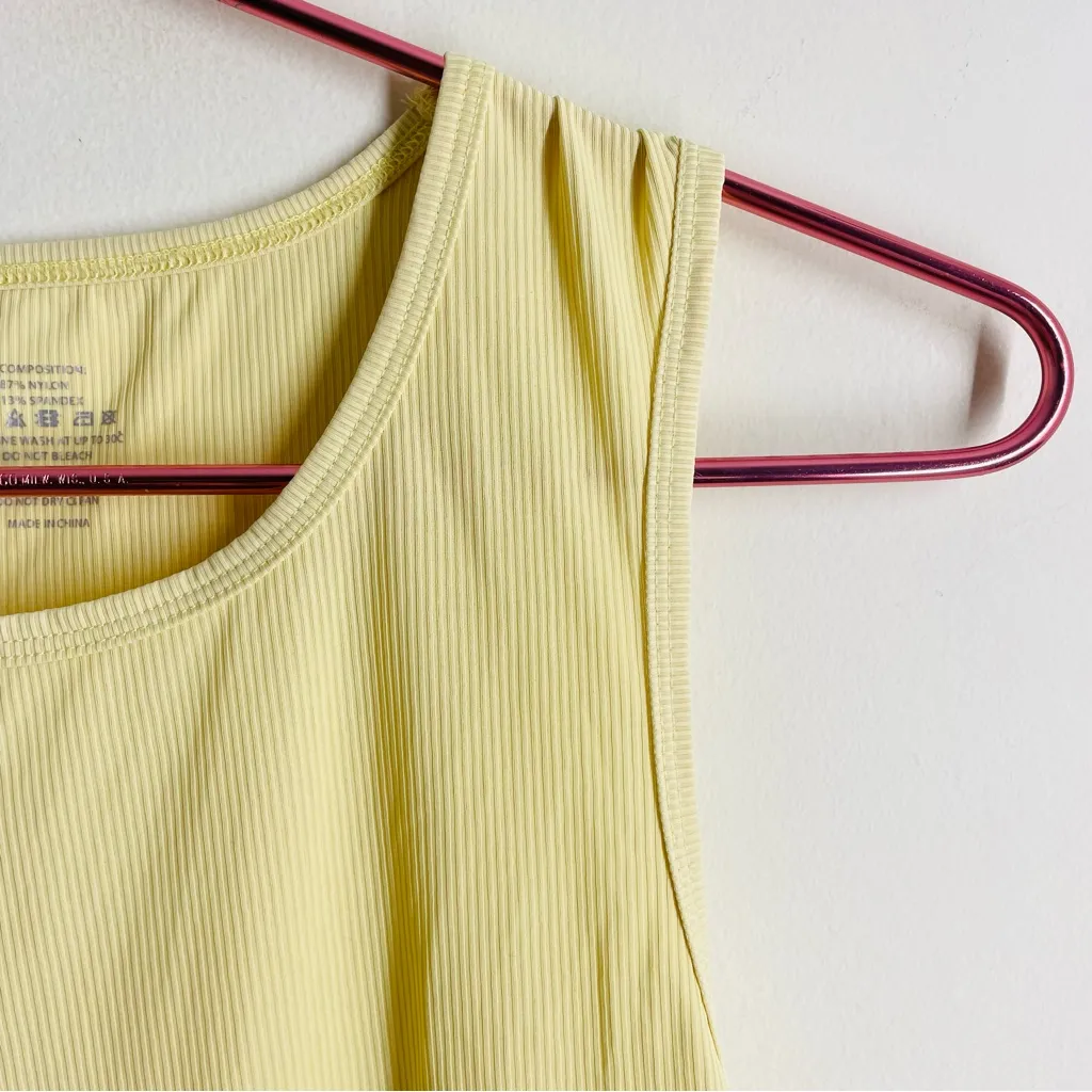 Zyia Ribbed Active Tank Yellow size M - Image 5