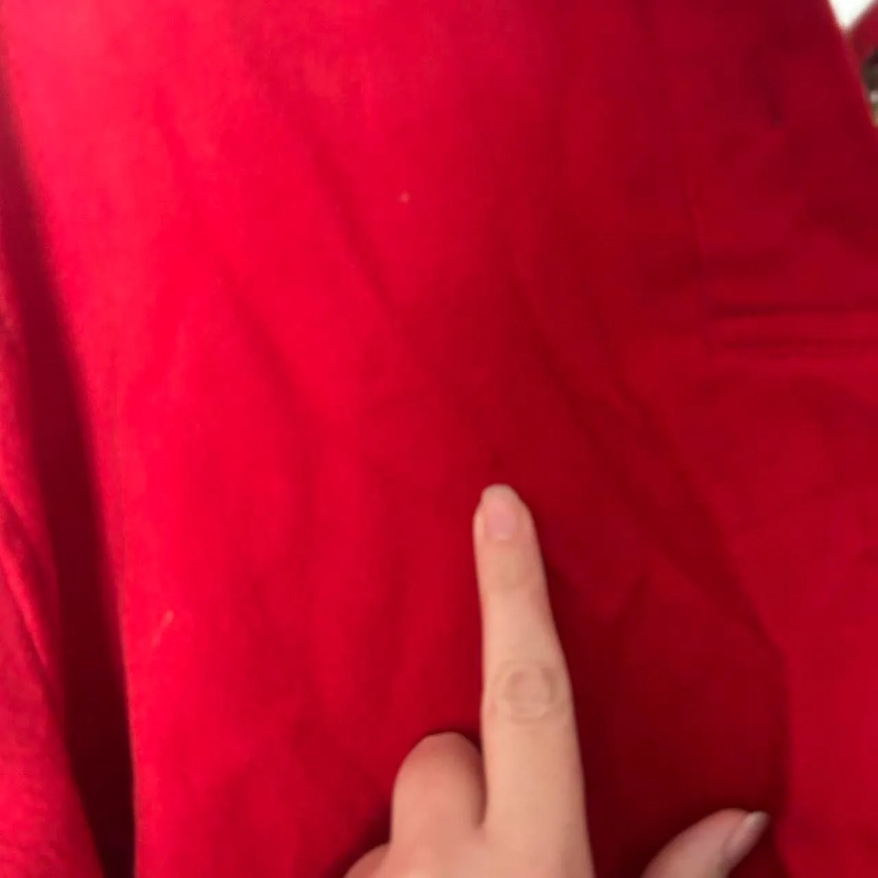 vintage 90s 1990s retro aesthetic Red denim collar button up shirt with plaid - Image 4