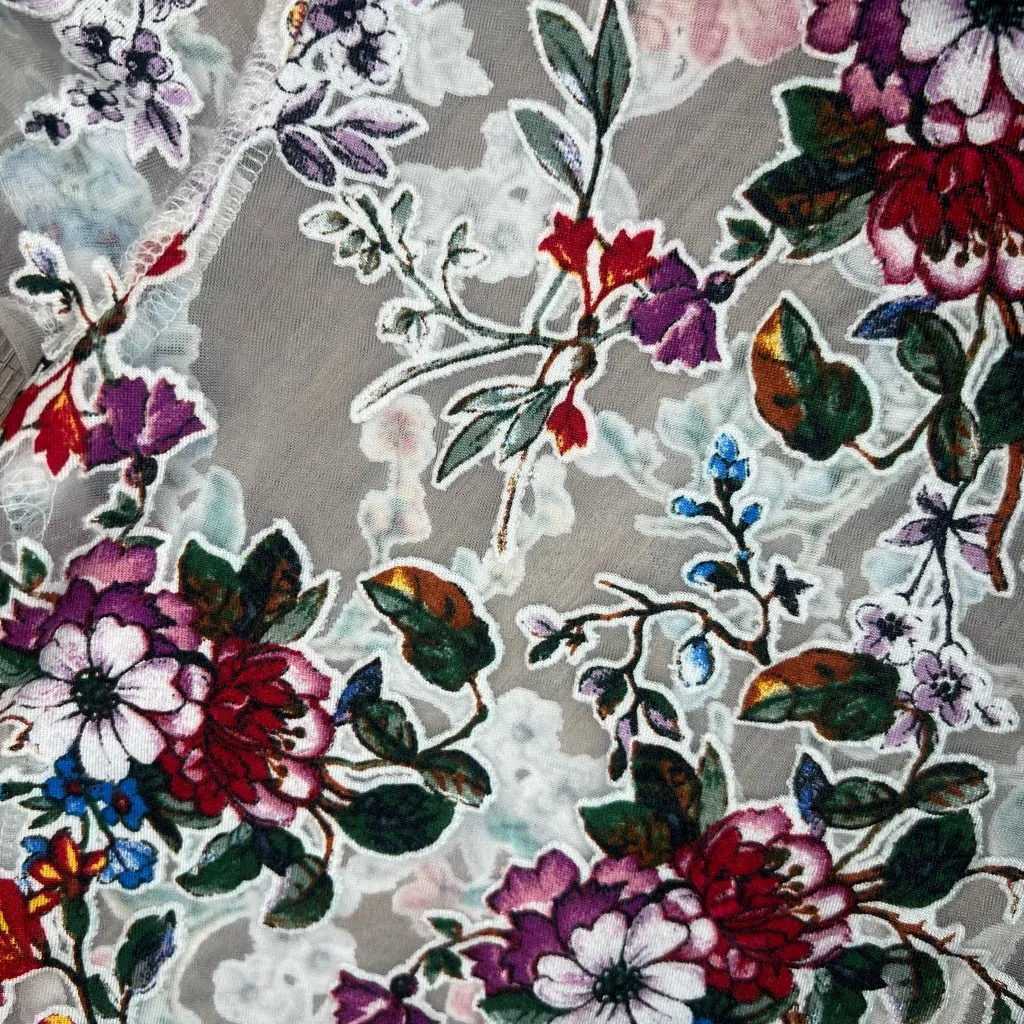 A New Day Multicolor Floral Top size S
with floral print and transparent desig - Image 6