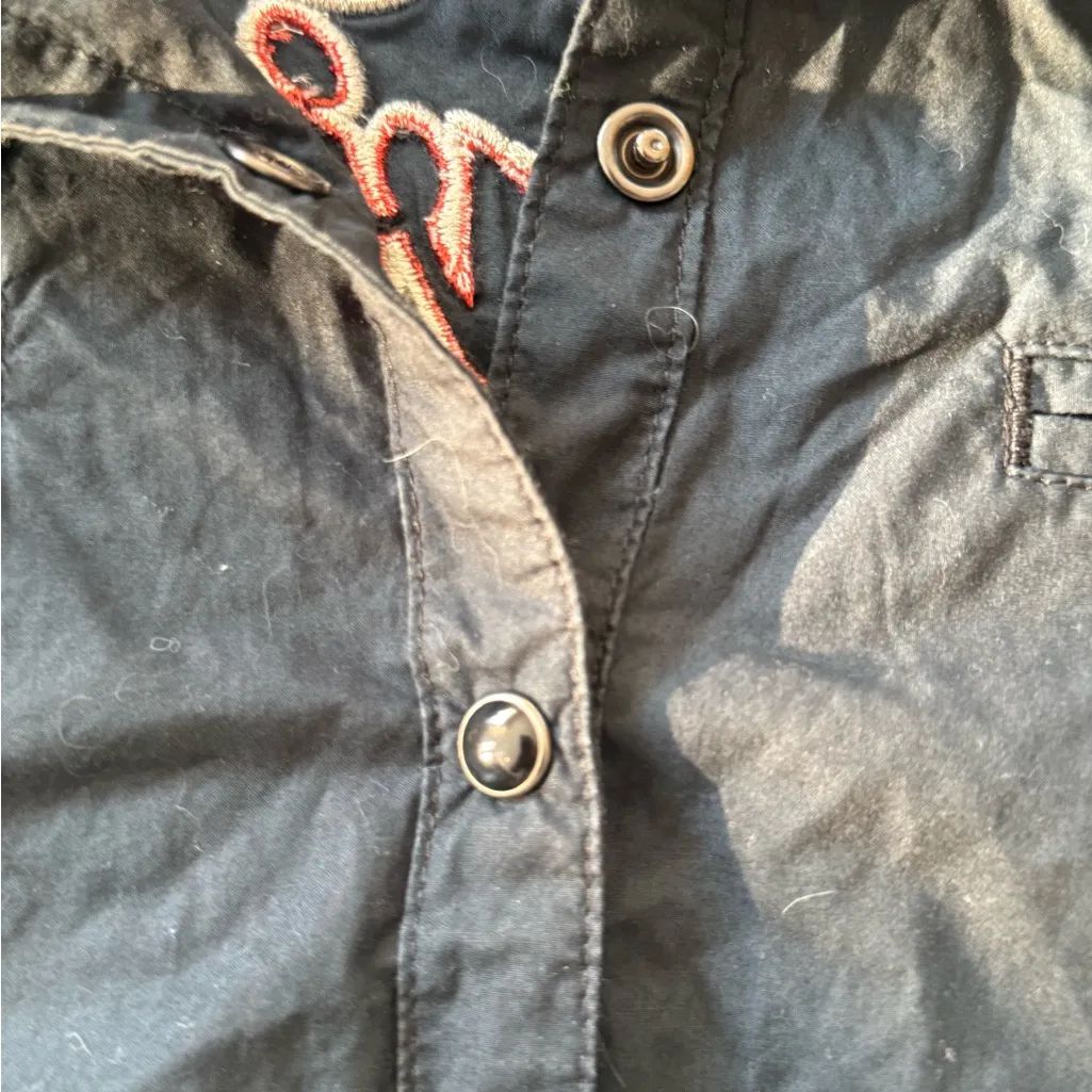 Harley Davidson Women's Black Sleeveless Button - Image 4