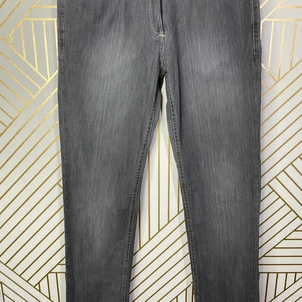 Isabel Marant Etoile Gray Denim Contrast Stitch Skinny Jeans Size 0 / US 2 - Image 3