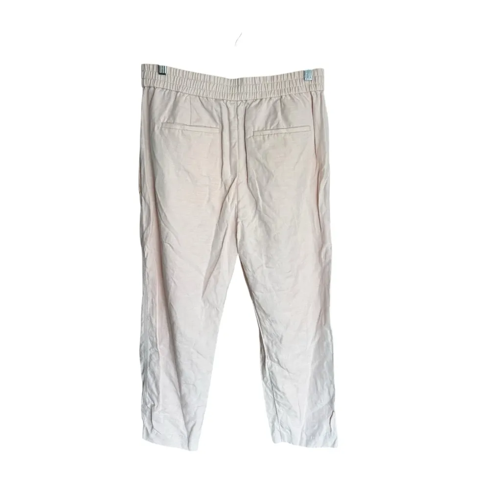 Reiss - NWOT Farrah Linen Blend Tapered Suit Work Trousers Pink Sz 10 - Image 6
