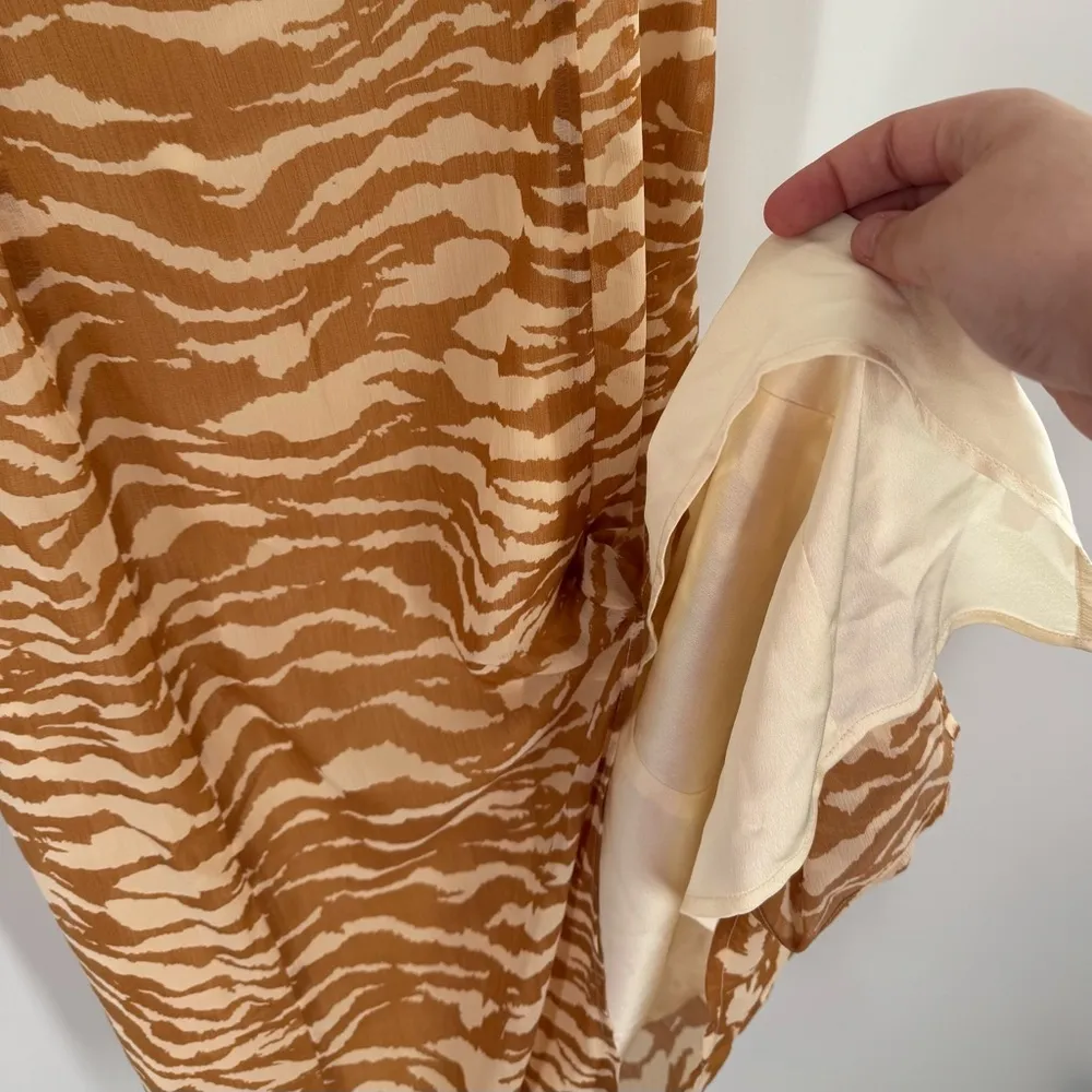 Camila Coelho Revolve Bailee Midi Dress In Brown Zebra Size Medium NWT - Image 7