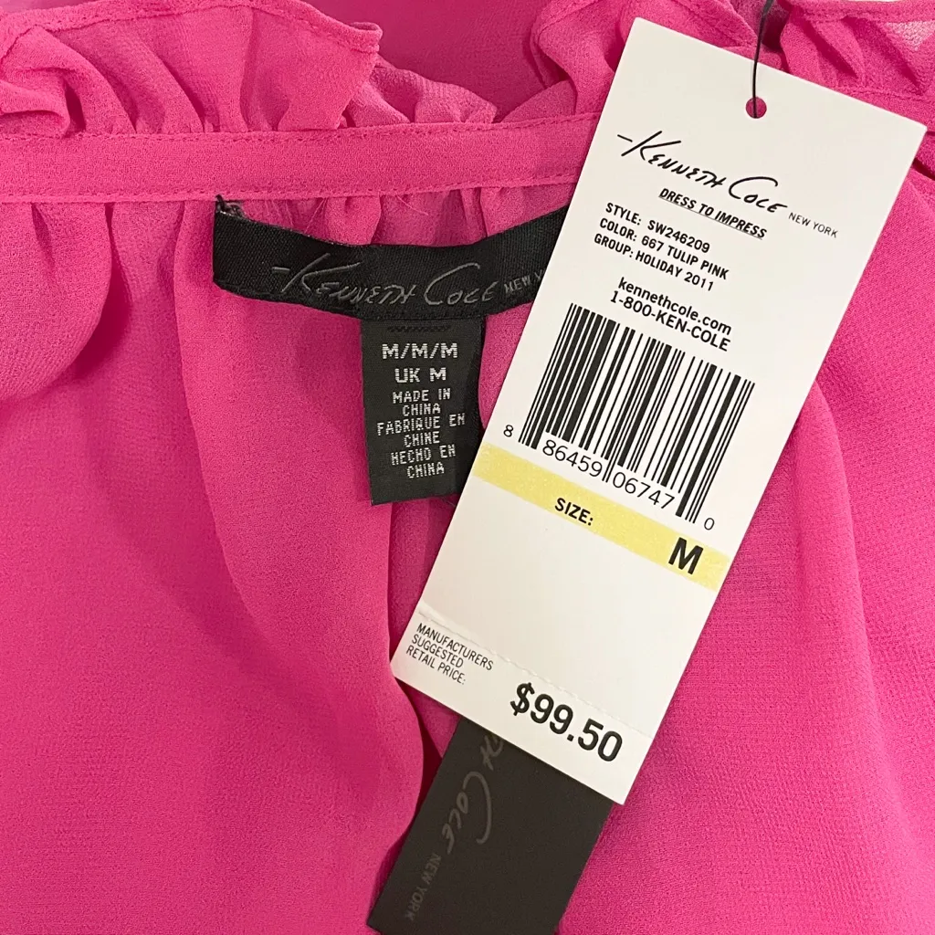 NWT Kenneth Cole Sheer Ruffle Blouse and Camisole - Image 9