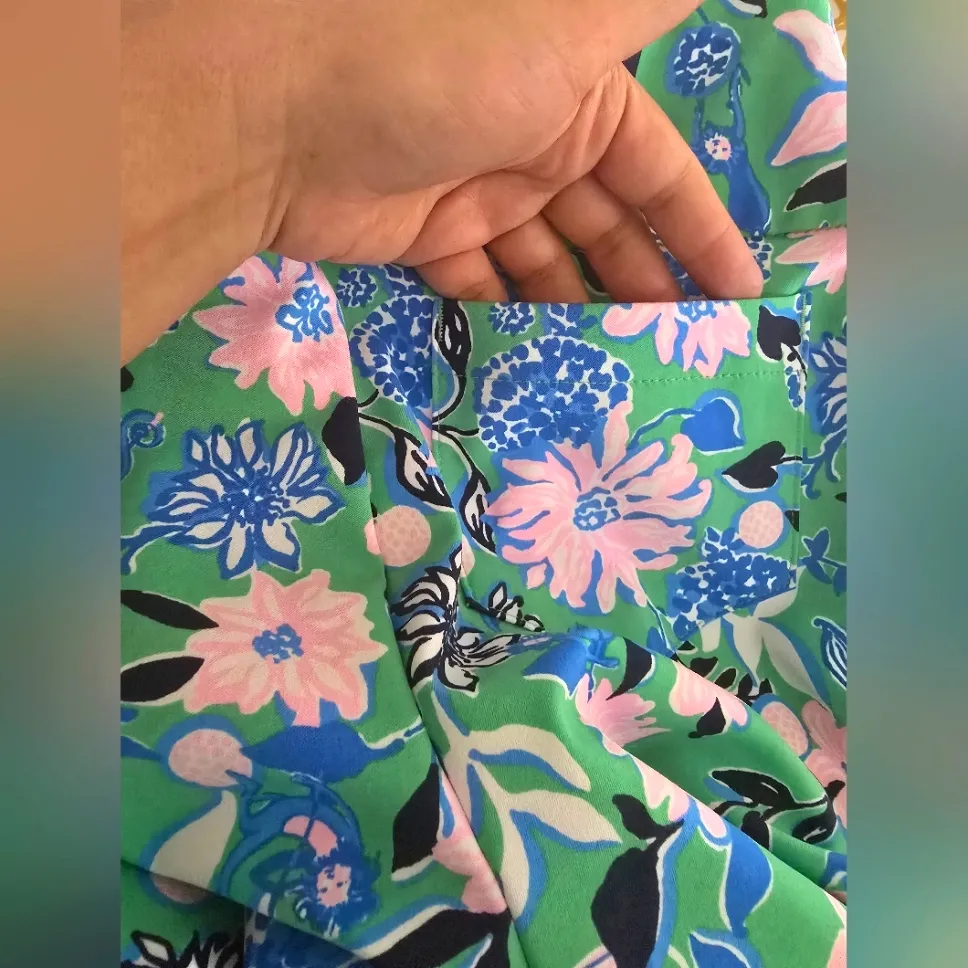 Lilly Pulitzer‎ Luxletic Corso Pant UPF 50+ Spearmint Golf Till You Drop Size 4 - Image 5