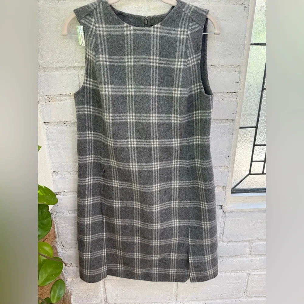 Theory Vent Front Shift Wool Dress Size 8 - Image 3