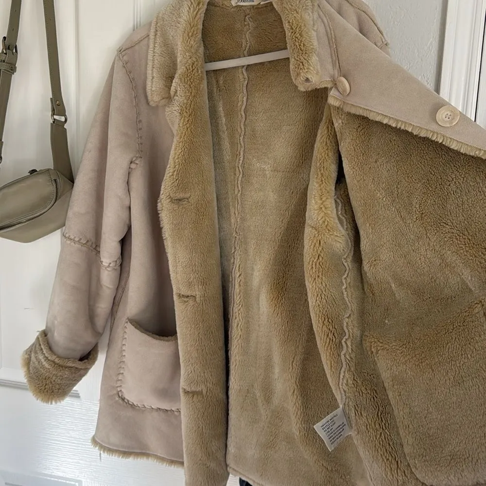 St. John’s bay faux Sherpa lined y2k penny lane coat - Image 7