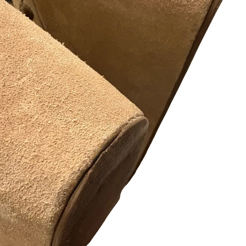 Rare Vtg Bridget Platform Wedge Leather Sandals Dragon Tattoo Print, Sz 9 Gold - Image 13