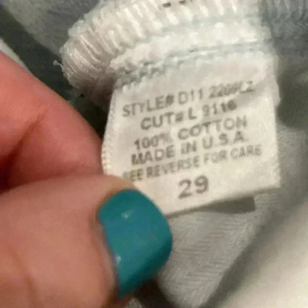 Carmar Triangle Cut Out Boho Festival Jean Shorts. In size 29 Blue - Image 4