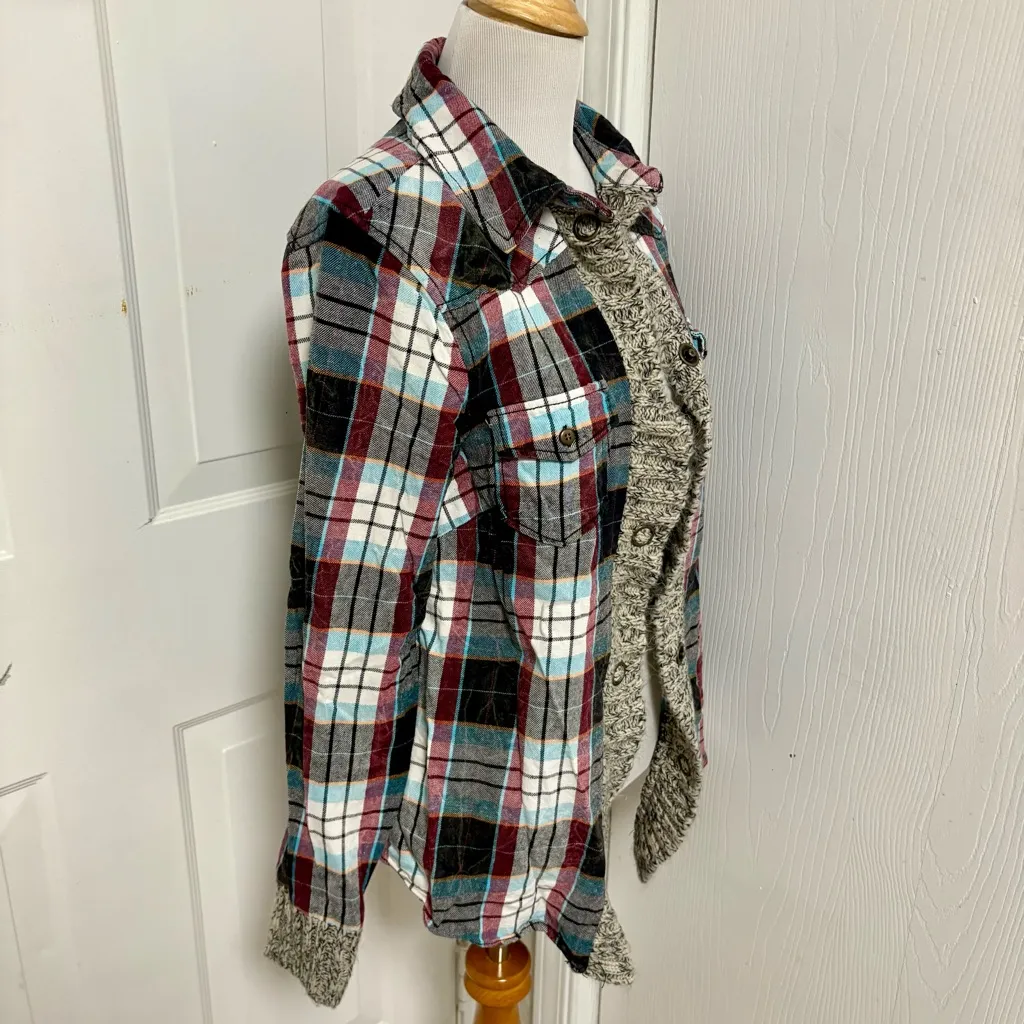 BKE Plaid Flannel Sweater Trim* - Image 3