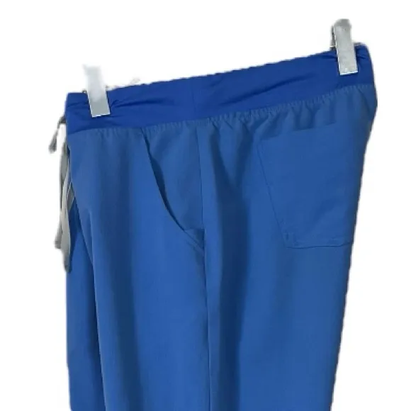 FIGS Jogger Pants Pull On Scrubs Zip Cargo Pocket Blue Women’s Size Medium - Image 6