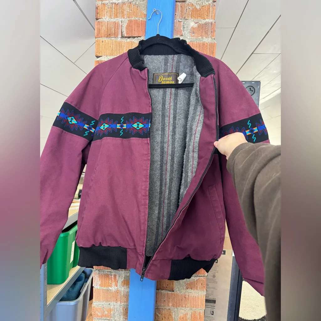 Vintage David James Aztec Jacket Size L - Image 4