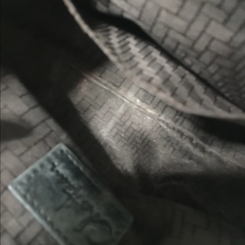 Cole Haan worn black leather clutch - Image 3