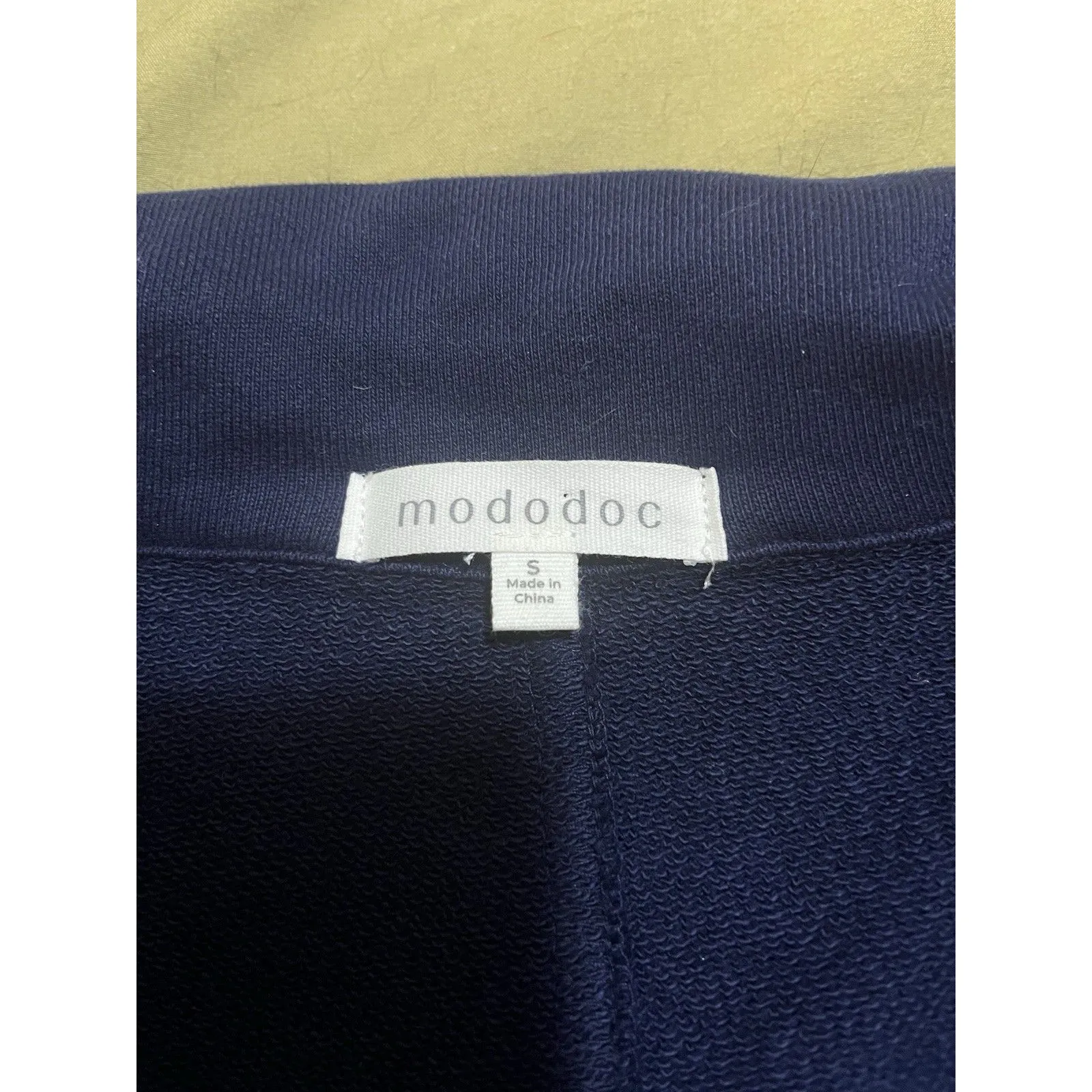 Monodoc Blue Blazer Jacket Size Small L/S French Terry Blazer Retail $140 - Image 2