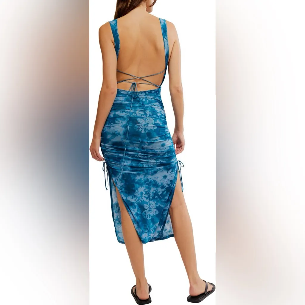 Free People Take Me Away Mesh Midi Dress Size Medium - Image 3