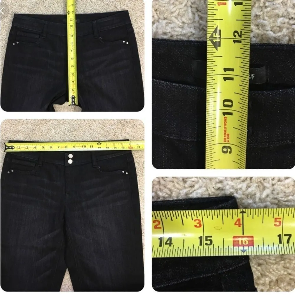 𝅺White House Black Market Black Pedal Pushers Capri's Size:6 - Image 13