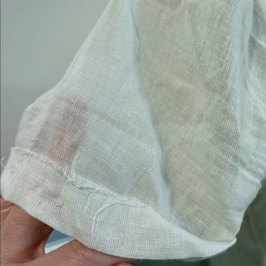 Carolina K Natalia Cotton Collared Shirt Dress Small White - Image 9