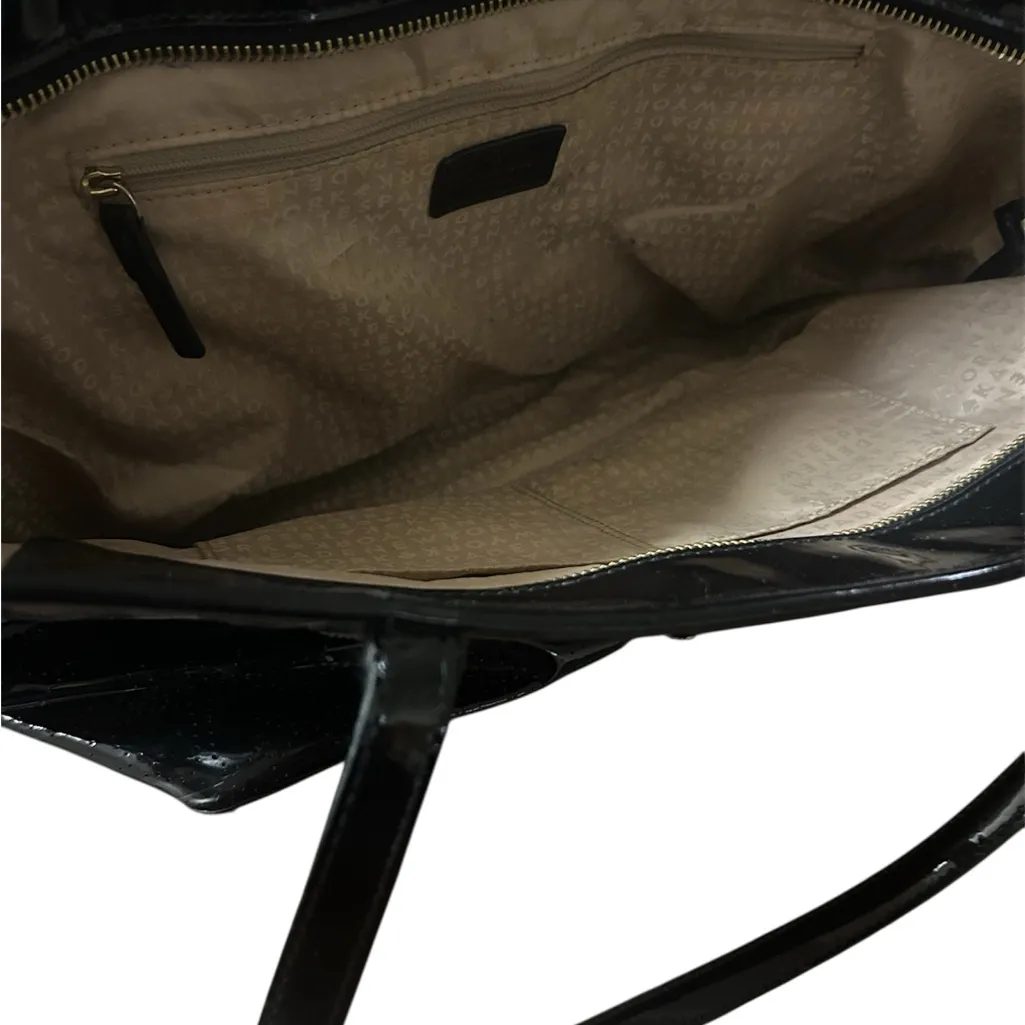 Kate Spade Black Perforated Harmony Metro Patent Leather Tote - Image 4