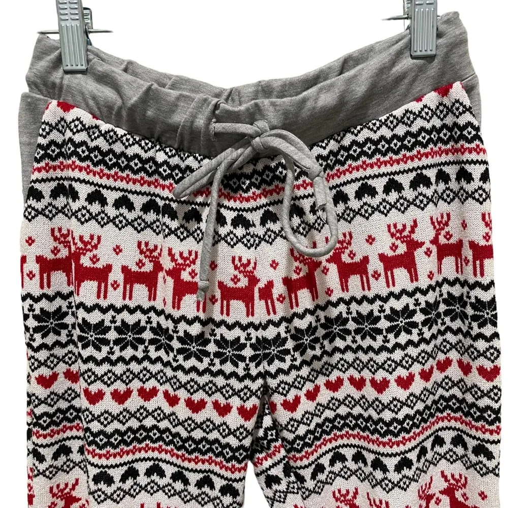Heimish USA Reindeer Christmas Sweater Jogger Pants Size Small - Image 3