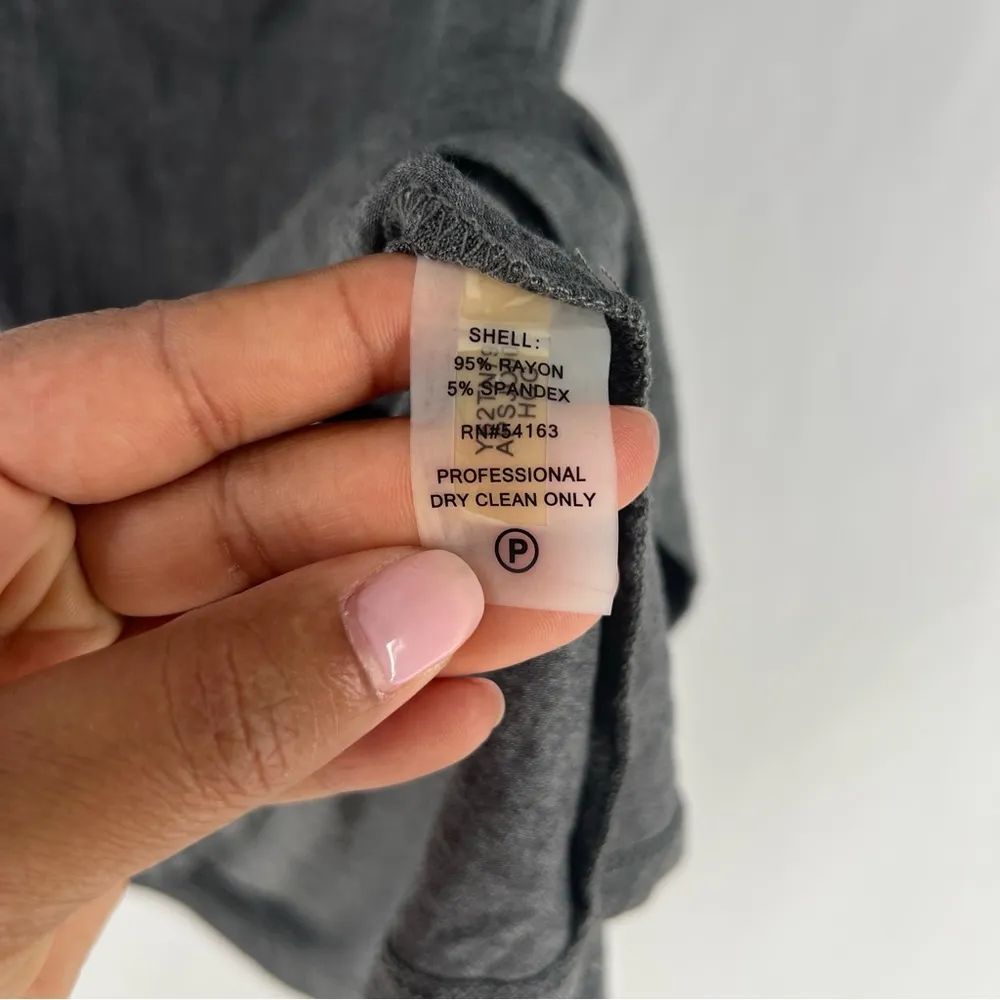 Marc New York Womens Size S Gray Stretch Gathered Sides Sleeveless Cowl Neck Top - Image 6