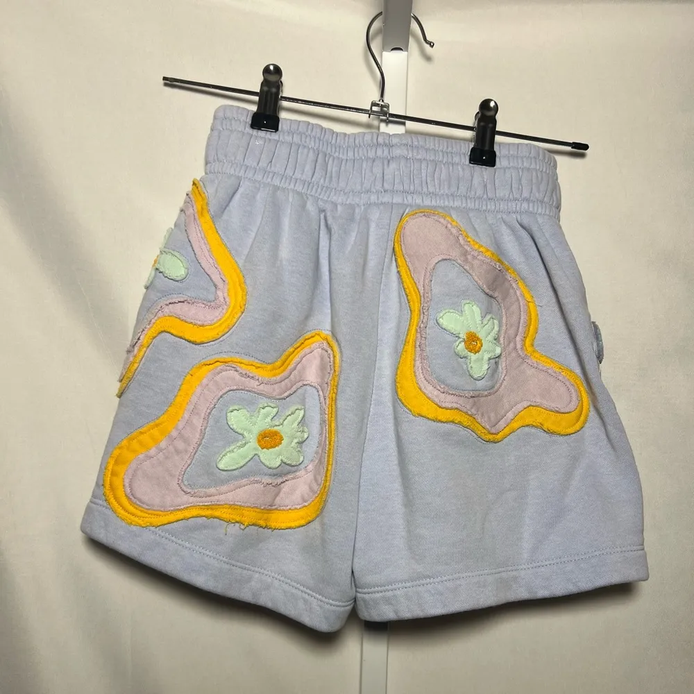 Nike Project Uphoria Women’s Fleece Blue Purple Embroidered Shorts - Image 4