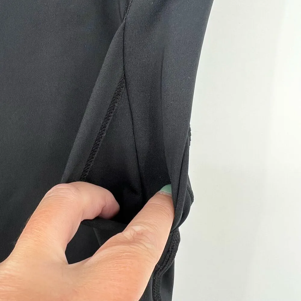 Blackmilk  pull on solid plain black leggings with logo pockets size Large - Image 5