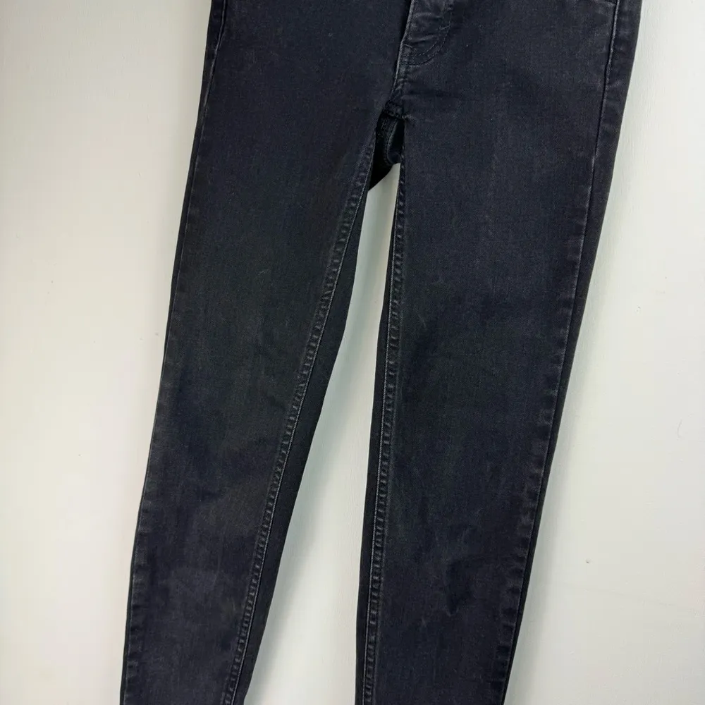 Free People Riley Seamed Skinny Jeans Sz 24 Black Wash Stretch - Image 7
