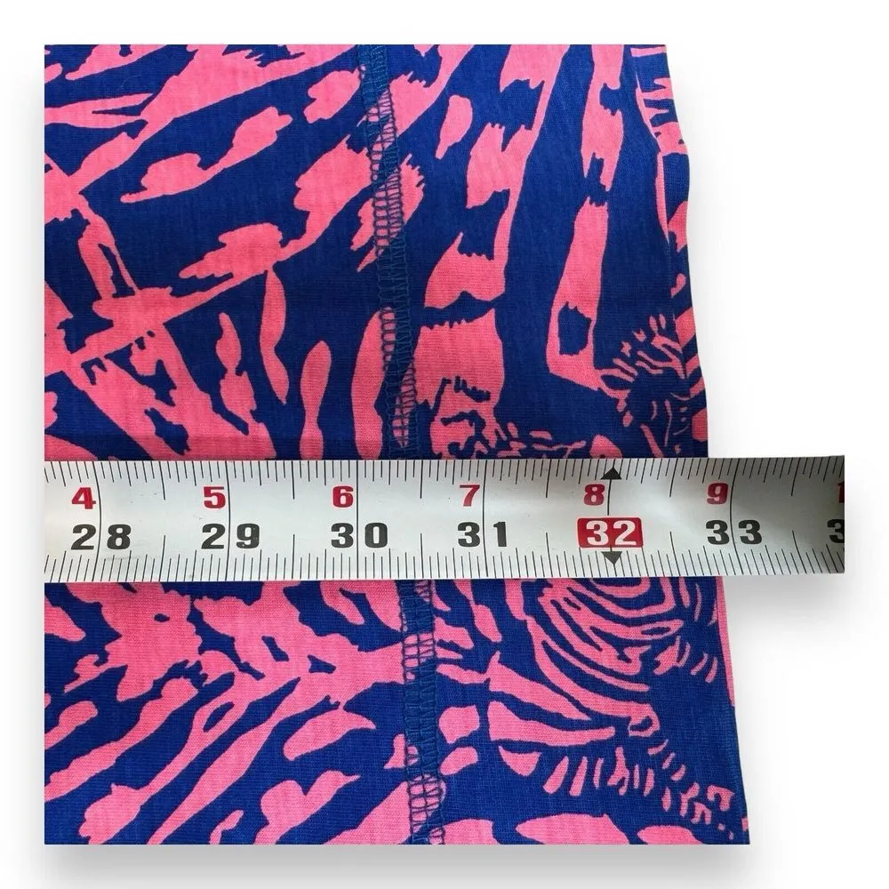 Lilly Pulitzer Zebra and Palm Tree Casual Dress Size XS Pink & Blue - Image 4