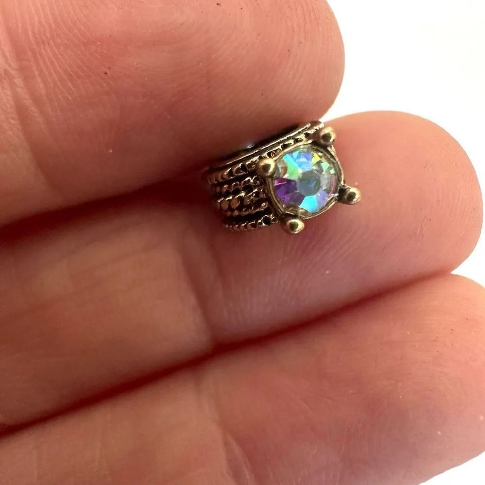 Premier Designs  gold tone cross ring crown charm bracelet - Image 7