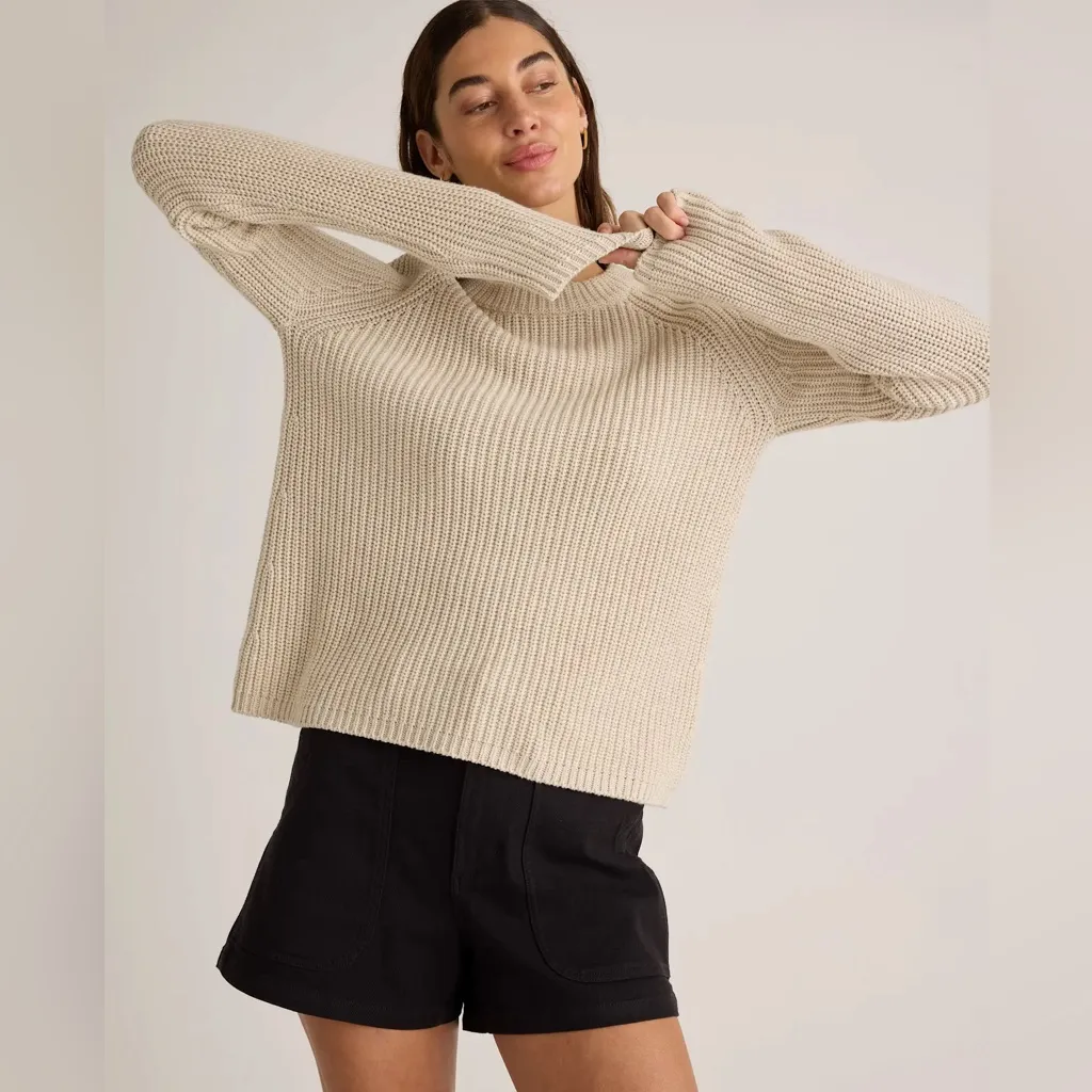 NWOT Quince Black Organic Stretch Cotton Twill Utility Shorts Sz 6 Inseam 4” - Image 4