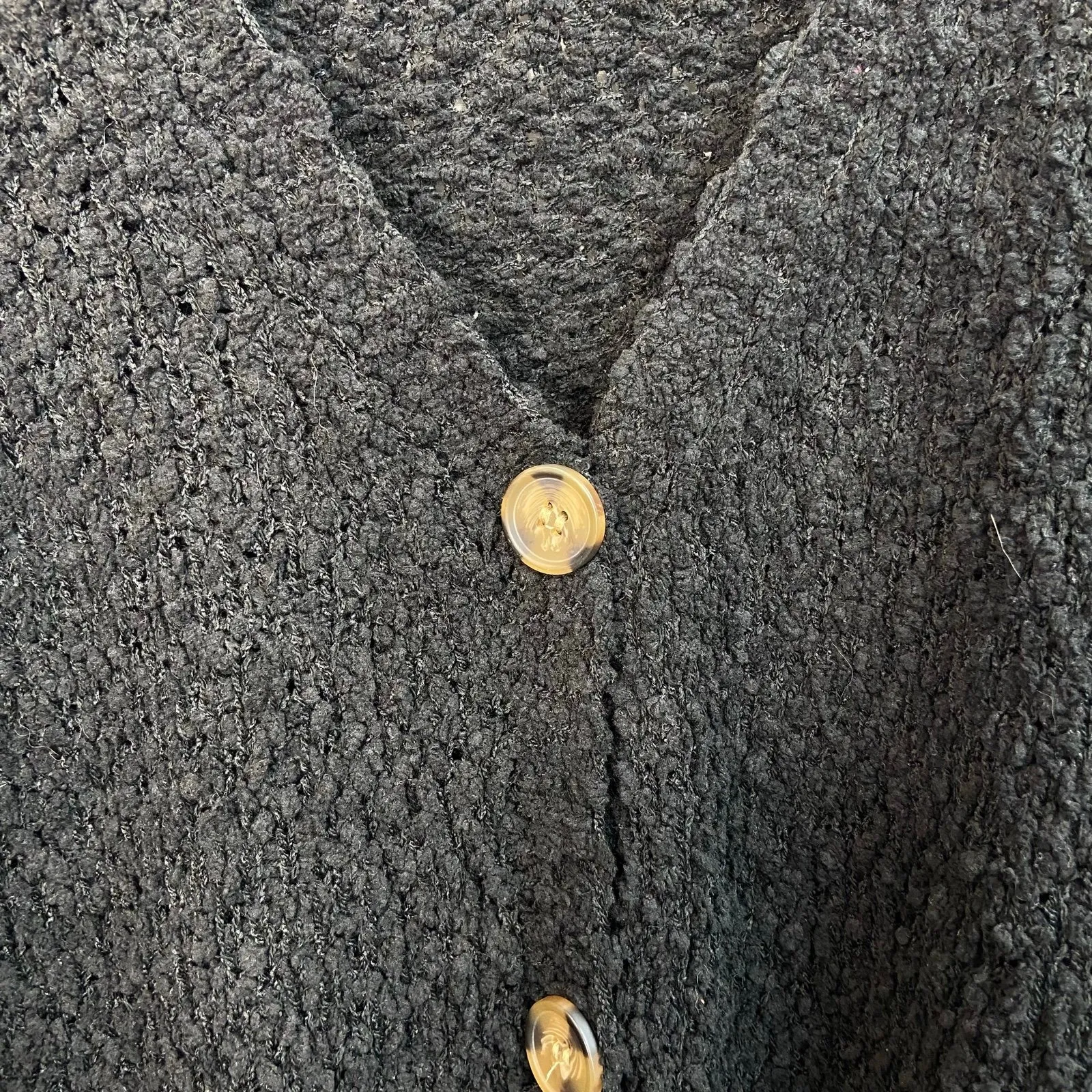 Social Standard by Sanctuary women's knit plush black button sweater cardigan XL - Image 3