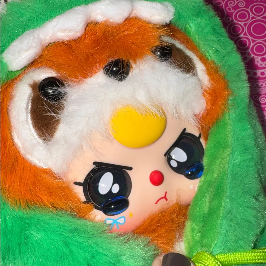 baby three I am not a warrior raccoon Dino NEW opened plush Green - Image 6