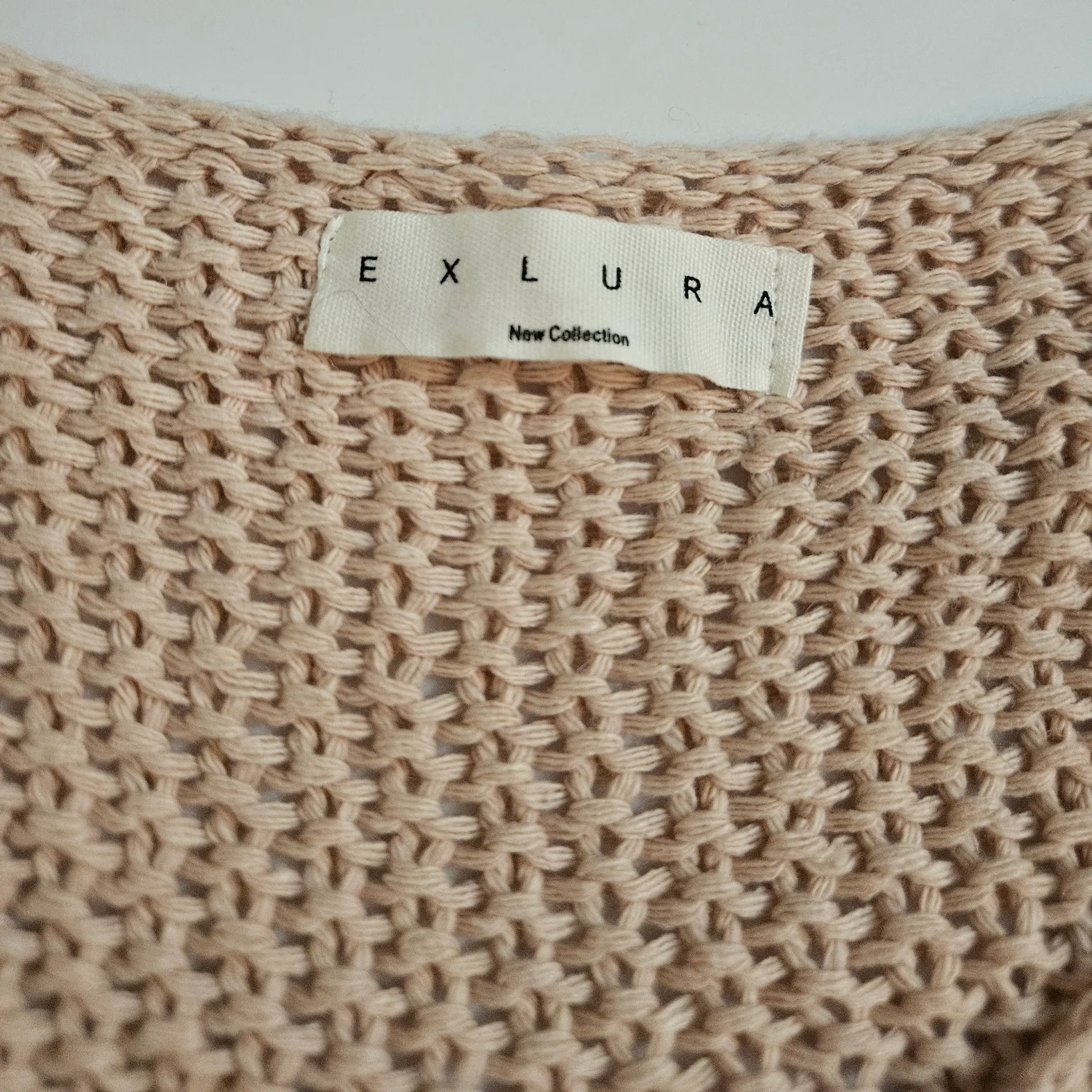 Exlura New Collection Women's Blush Knit Sweater Vneck Oversized Acrylic/Wool Pink Size XL - Image 5