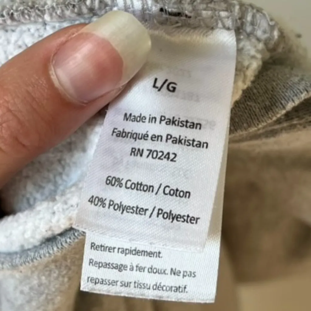 John Deere Watercolor Chicken Gray Sweatshirt Women's Large - Image 8