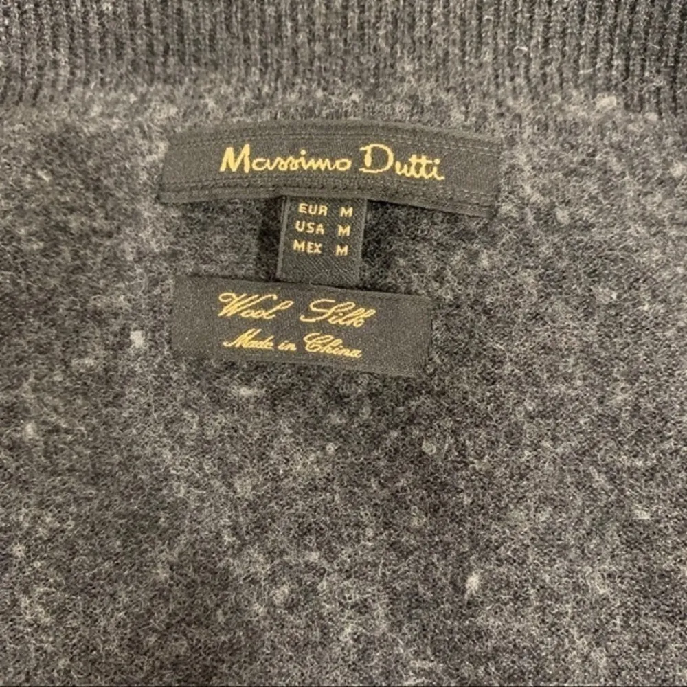 Massimo Dutti Wool and Silk V Neck Long Sleeve Sweater - Image 7