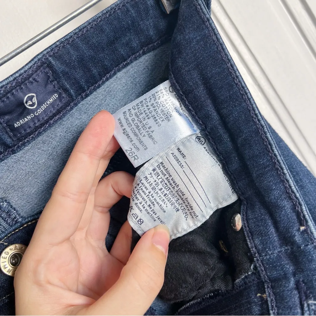 AG • The Stilt Cigarette Jean skinny slim leg Midnight Swim dark wash stretch - Image 6