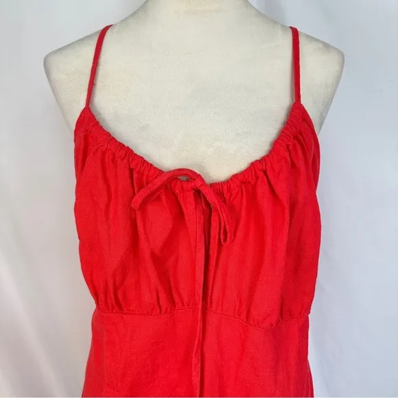 NWT Wild‎ Fable Womens Linen Blend Sundress Size XXL Bodycon Coral Orange - Image 5