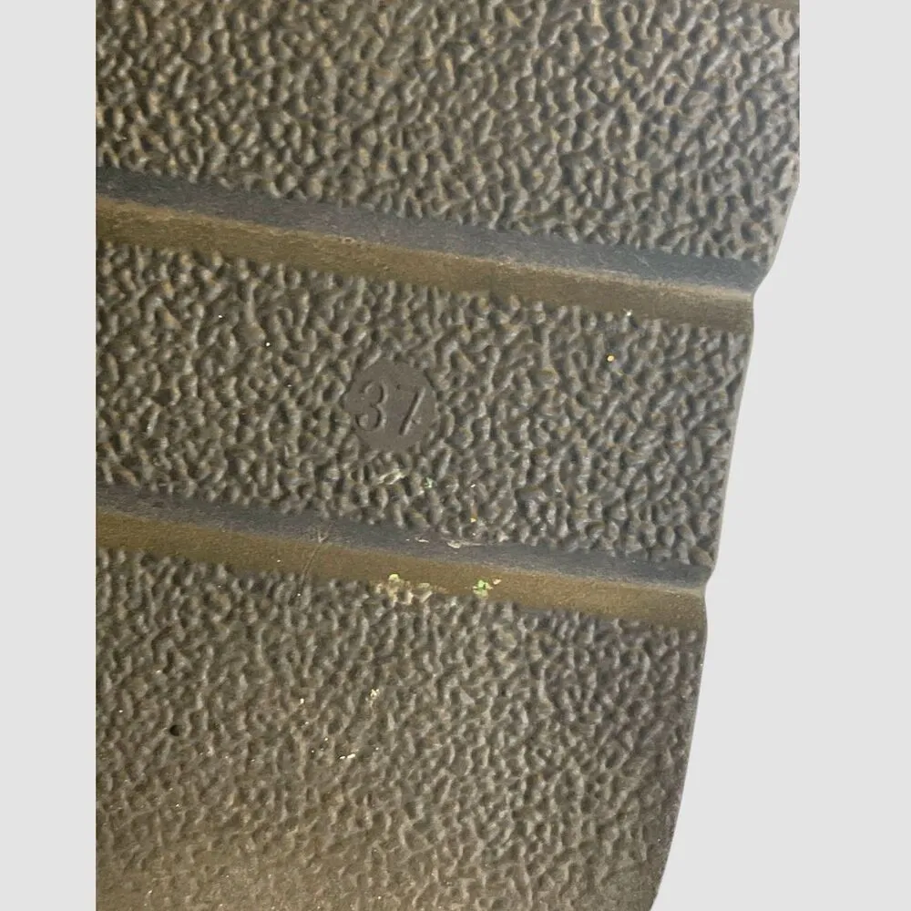 Y2K Star Print Chunky Platform Ankle Women Metal Chain Black Denim Shoes 6.5W 37 - Image 9