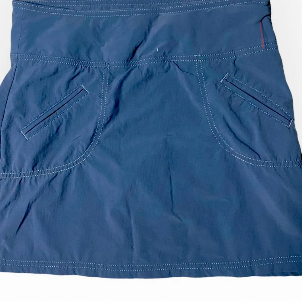 Athleta Rip Stop Flat Front Skort Asphalt Gray Mesh Short 2” - Image 4