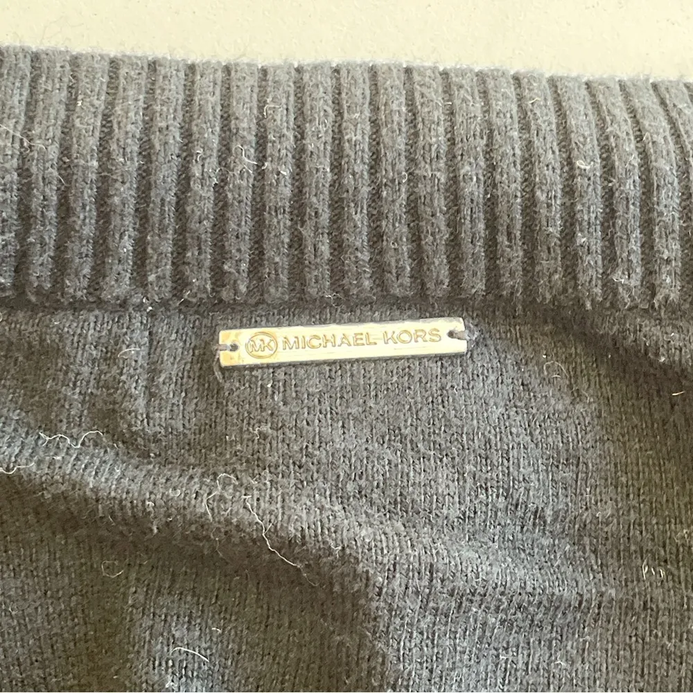 Michael Kors  Black V- Neck Pullover Dolman Sleeve Knit Shawl Wrap Poncho Sz: S/M - Image 5