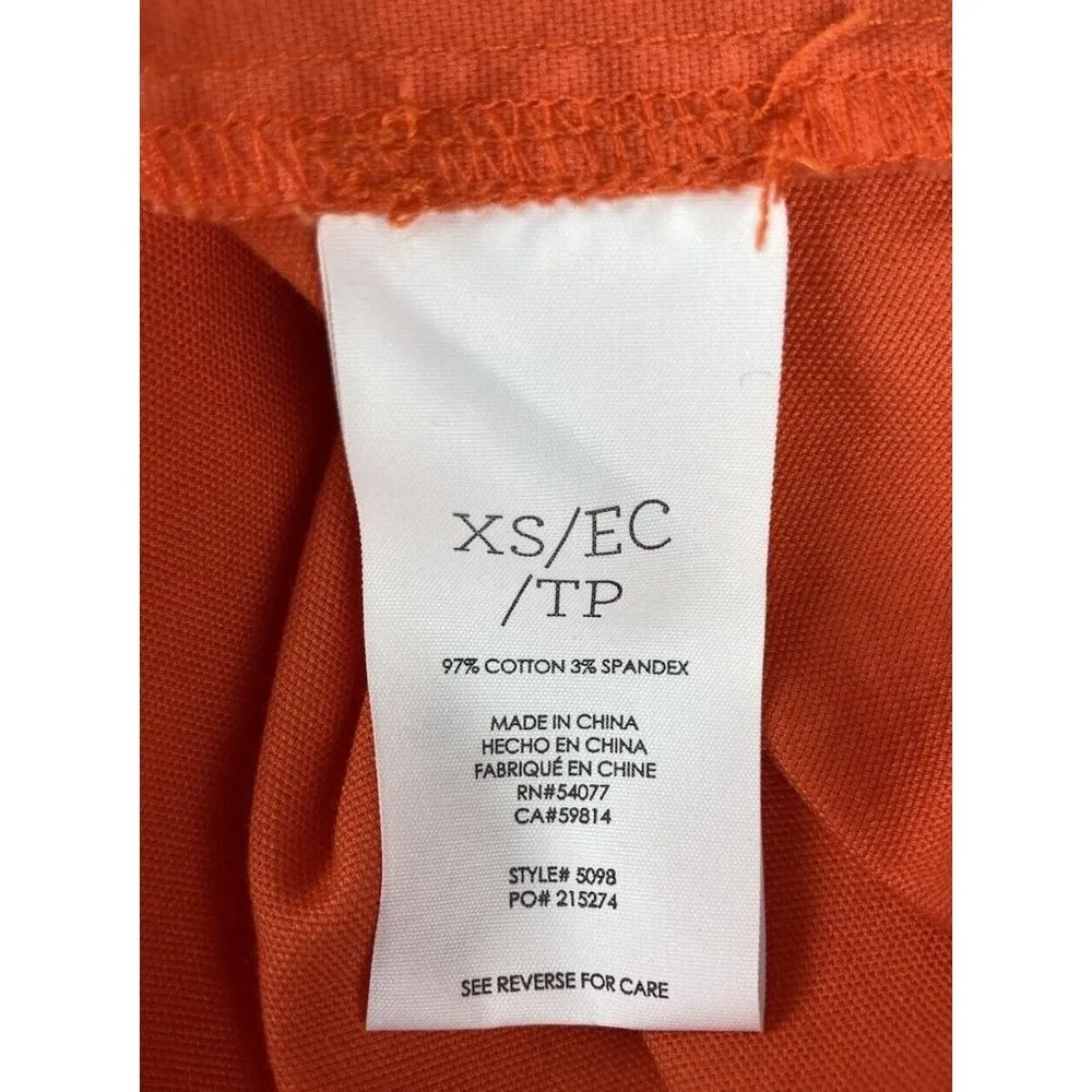 CAbi #5098 Tiger Lily Long Sleeve Orange Resort Swing Jacket Womens XS Button - Image 7