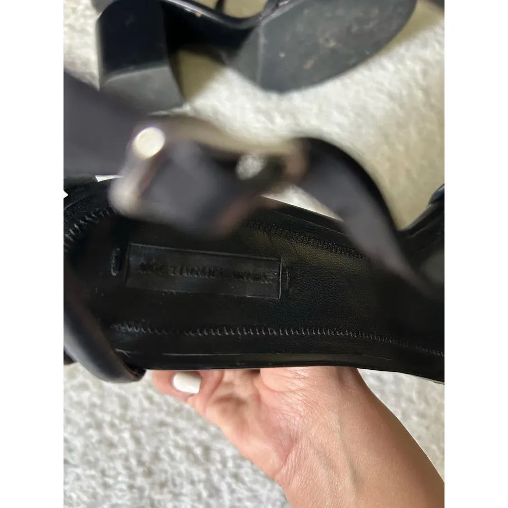 $300‎ Alexander Wang Cage Abby Leather Heels Size 39 - Image 5