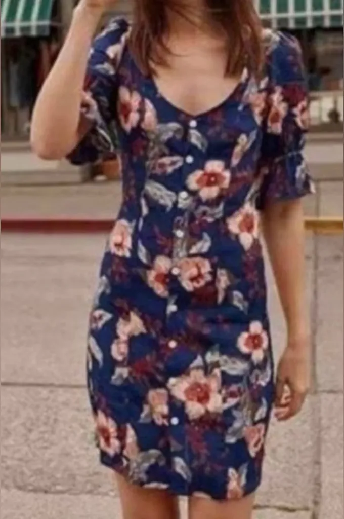 Christy Dawn the Ono dress in Midnight Aremone - Image 1