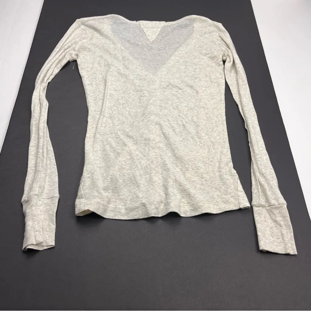 Suss Womens Size 1 Small Cream Thin Cardigan Top‎ Blouse Long Sleeve Pima Cotton - Image 9