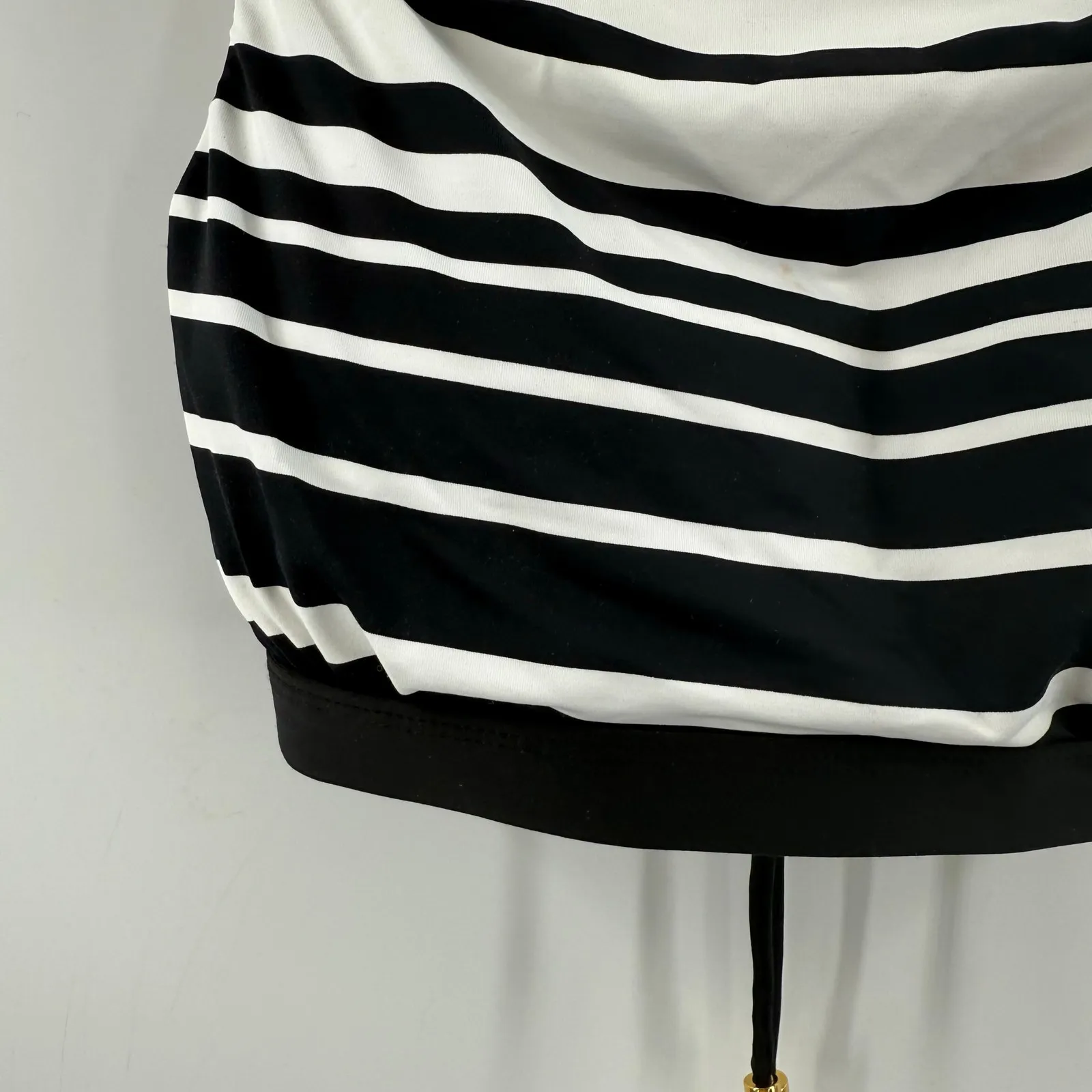 Lauren Ralph Lauren Bikini Top SZ6 NWT Black Gradient Stripe Underwire High Neck - Image 13